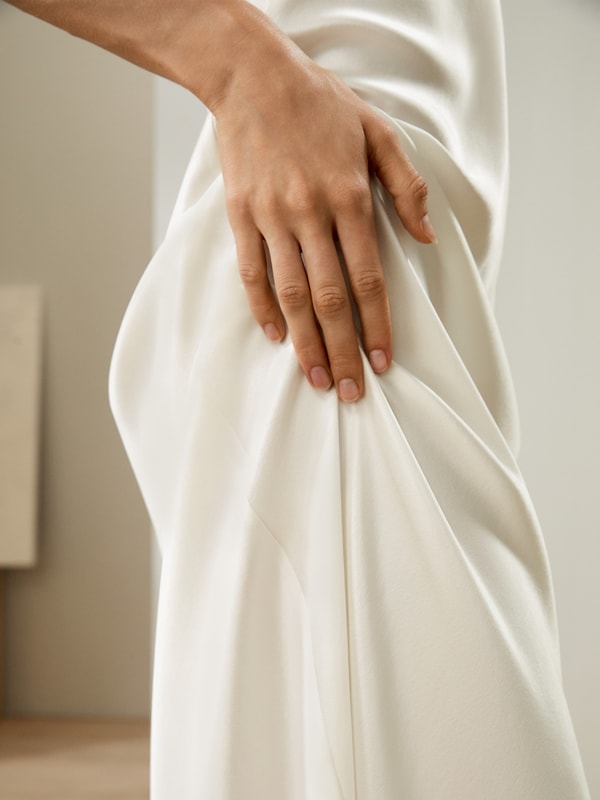 Lilysilk Contrast Piping Silk Suede Maxi Nightdress