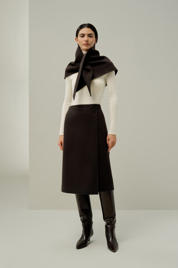 lilysilk Adjustable Silk-Wool Scarf