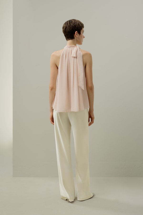 Lilysilk Adjustable Tie-Neck Georgette Blouse