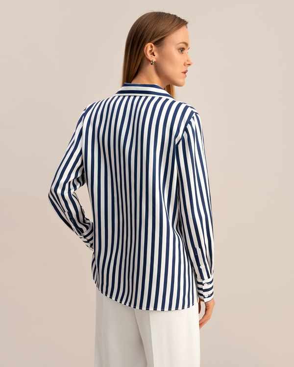 Lilysilk Amalfi Stripe Silk Shirt