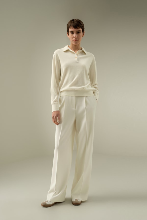 lilysilk Baby Cashmere Polo Shirt