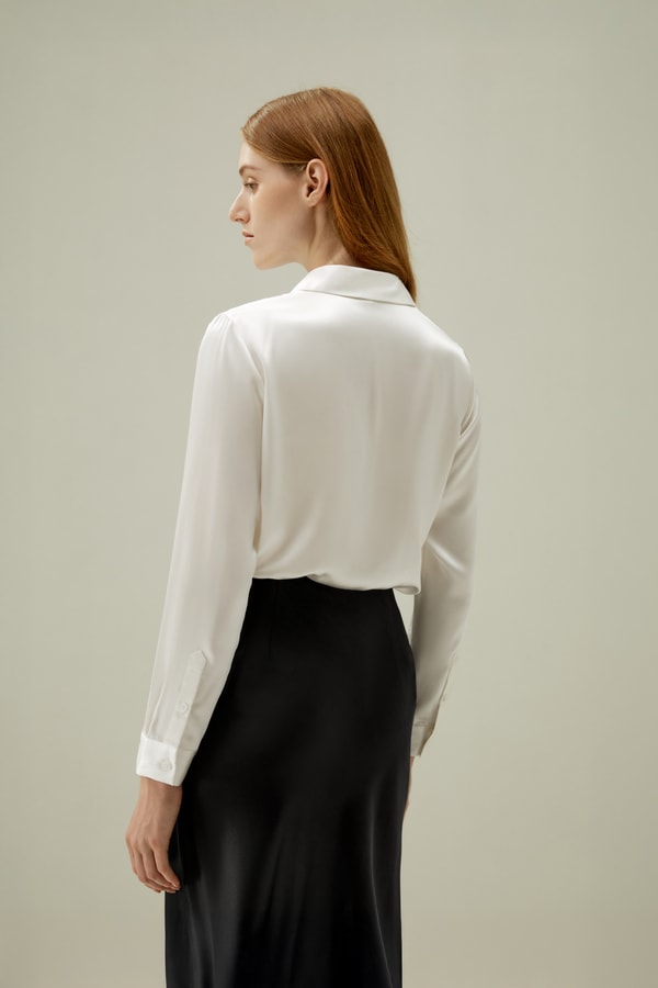 lilysilk Basic Concealed Placket Silk Shirt