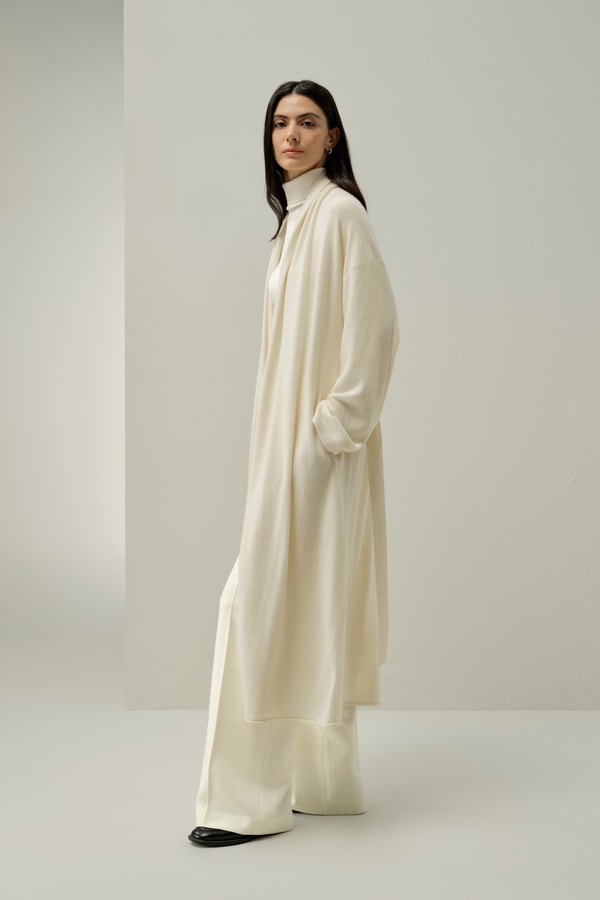Lilysilk Calf-length Cashmere Cardigan