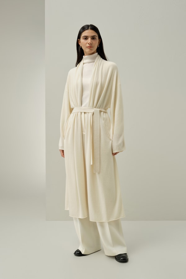 lilysilk Calf-length cashmere cardigan