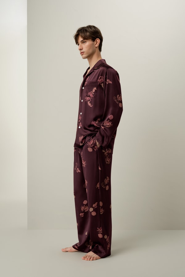 Lilysilk Cancer Men's Zodiac Silk Pajama Set