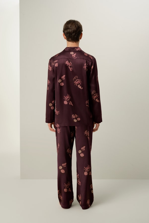 Lilysilk Cancer Men's Zodiac Silk Pajama Set