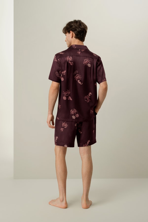 Lilysilk Cancer Zodiac Men's Silk Short Set