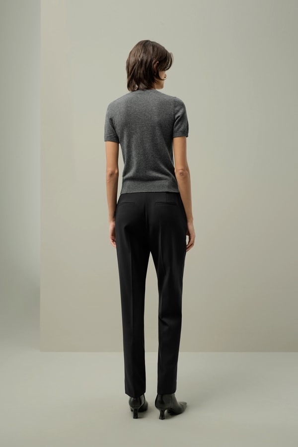 Lilysilk Cashmere Fitted Short Sleeve Top