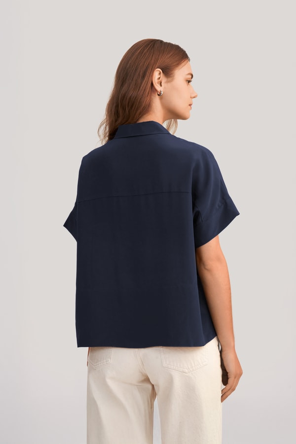 Lilysilk Casual Short Sleeves Loose Silk T-Shirt