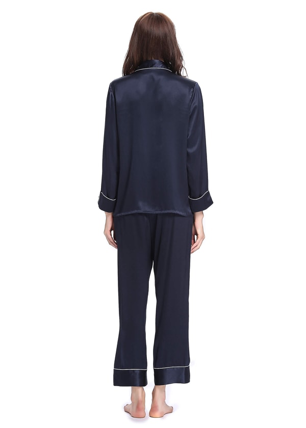 Lilysilk Chic Trimmed Women Silk Pajamas Set