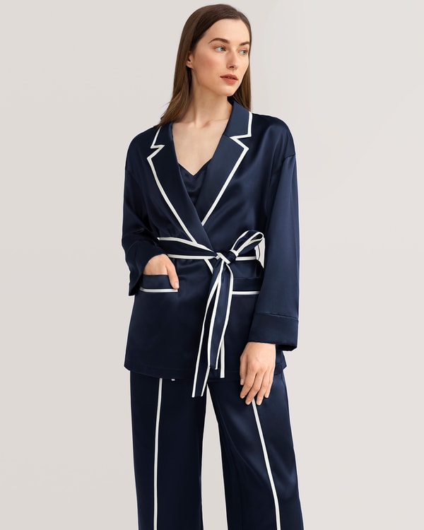 Lilysilk Classic Lapel Collar Silk Robe
