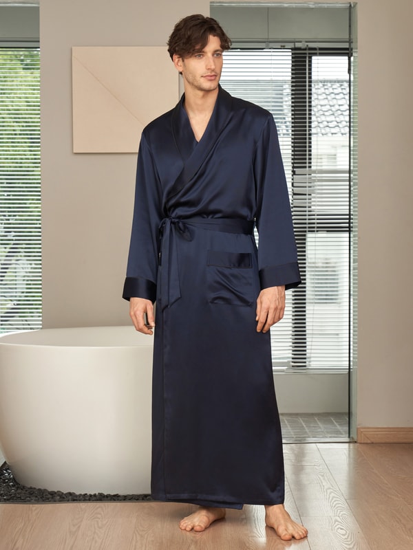 lilysilk Contra Full Length Silk Robe