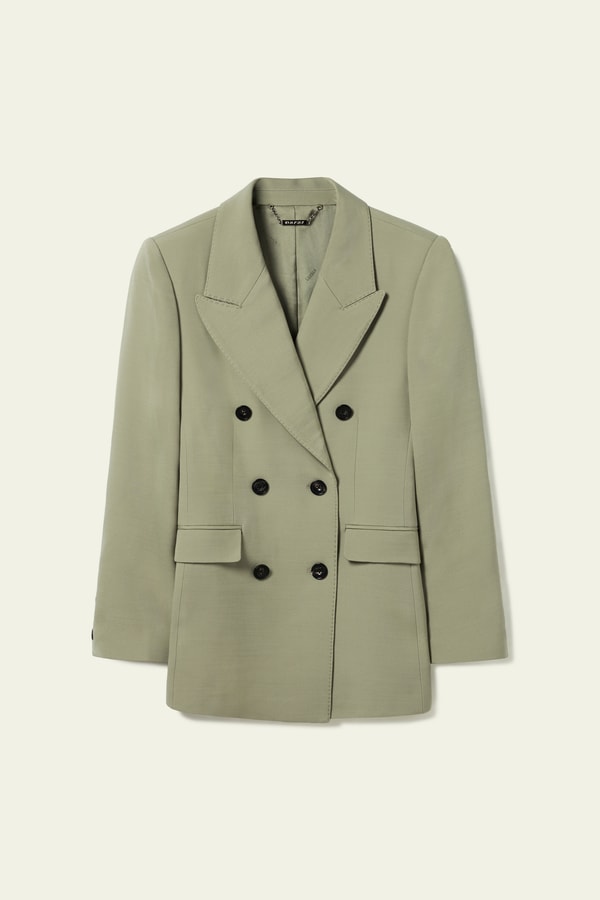 Lilysilk Double Breasted Lapel Blazer