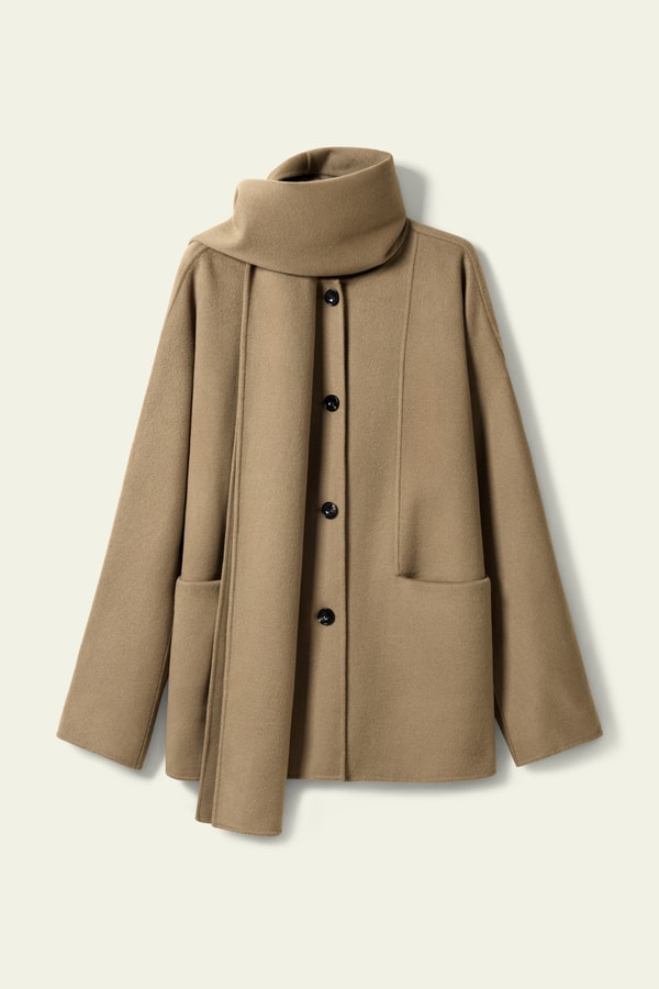Lilysilk Double-Faced Silk Wool Blend Coat