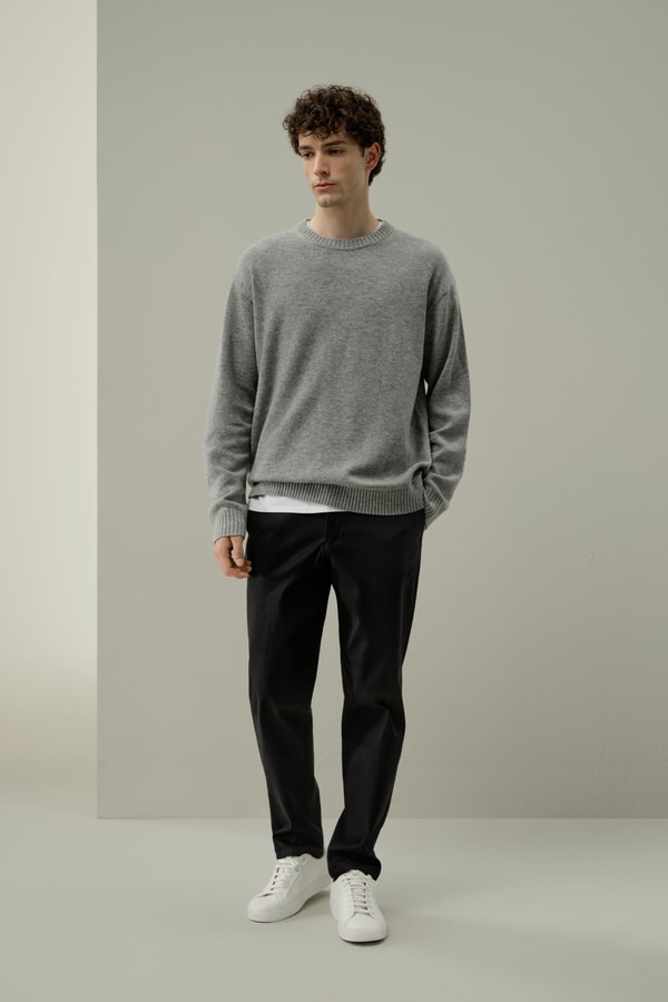 lilysilk Durable Wool Cashmere Crew Neck Sweater