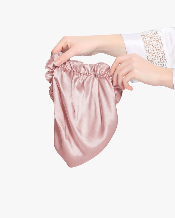 Lilysilk Flounced Silk Night Sleep Caps