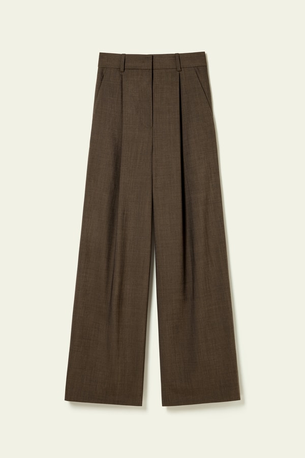 Lilysilk Front-Pleated Silk-Wool Blend Trousers