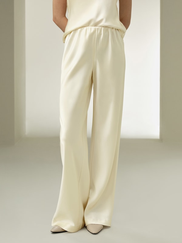 Lilysilk Full Bias Cut Silk Pants