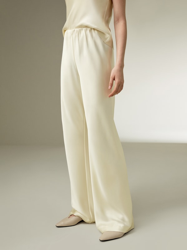 Lilysilk Full Bias Cut Silk Pants
