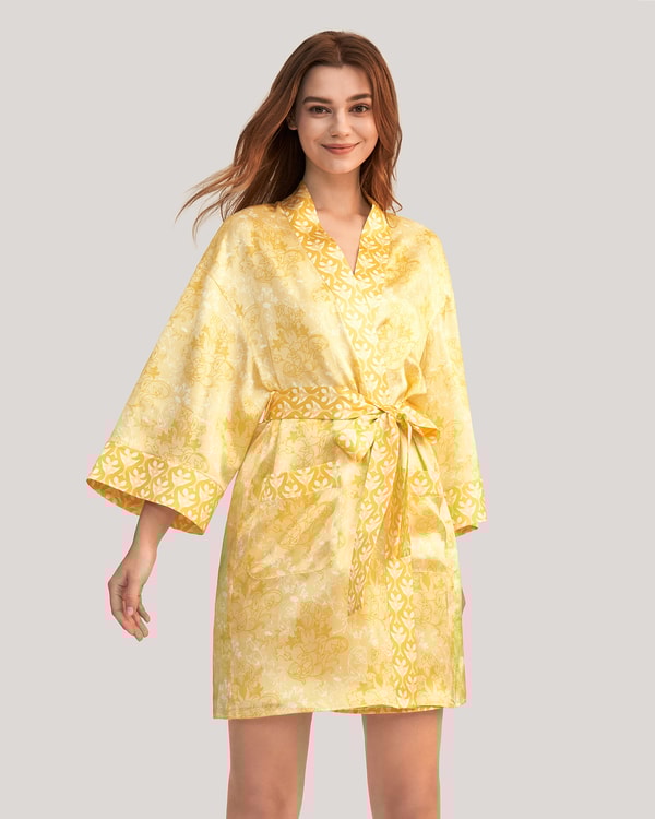 Lilysilk Golden Lily Silk Kimono Robe