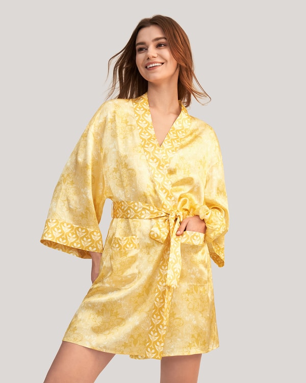 lilysilk Golden Lily Silk kimono Robe