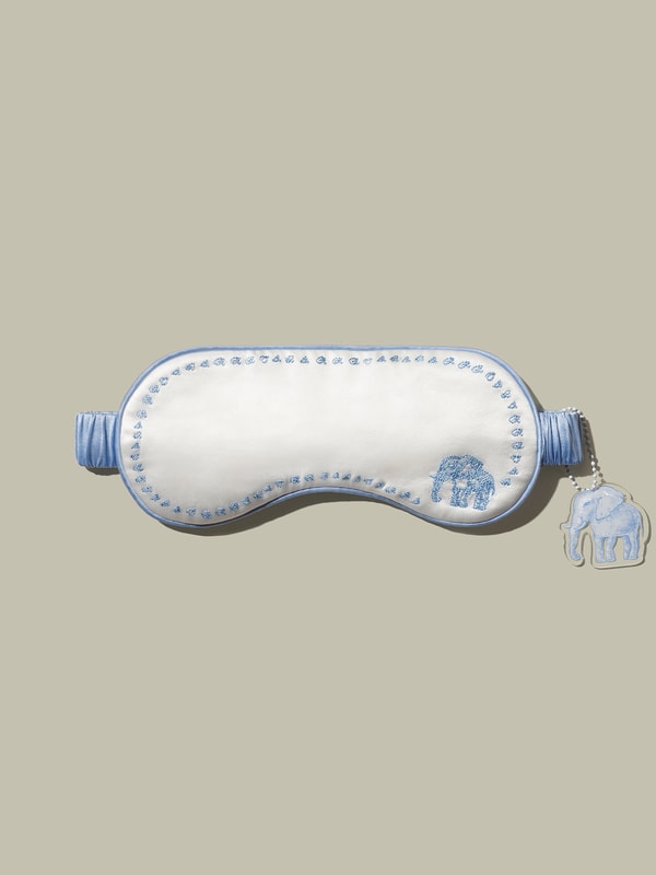 Lilysilk La Terra Embroidered Silk Sleep Mask