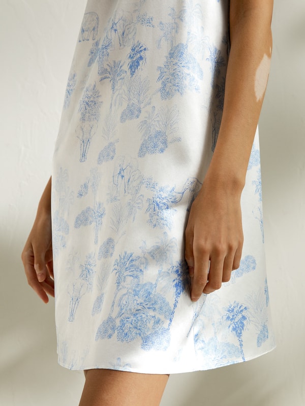 Lilysilk La Terra Strap Midi Night Dress