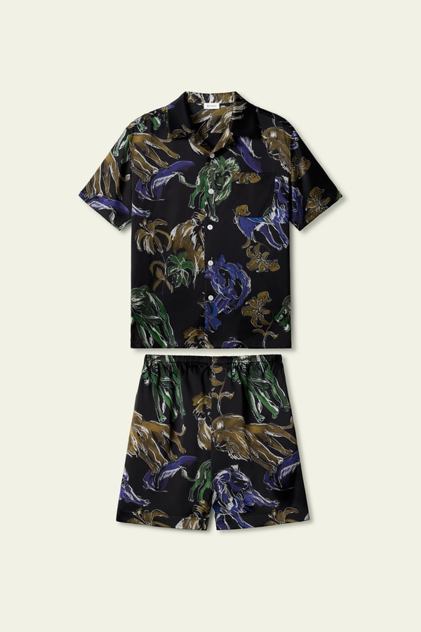 Lilysilk Leo Zodiac Men’s Short Silk Pajama Set