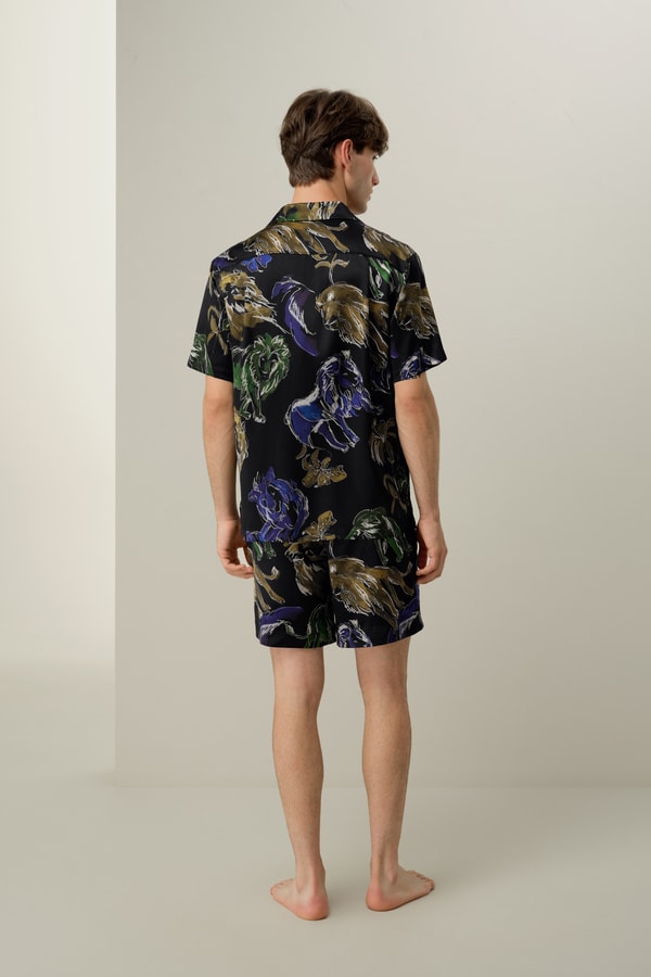 Lilysilk Leo Zodiac Men’s Short Silk Pajama Set