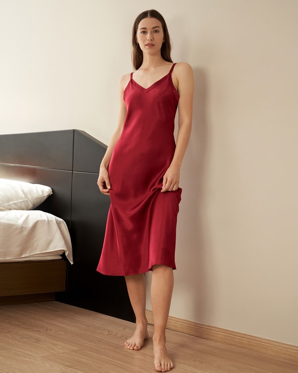 Lilysilk Long & Close Fitting Silk Nightgown