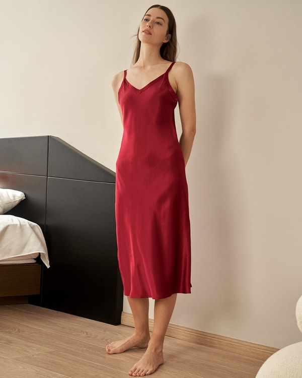 Lilysilk Long & Close Fitting Silk Nightgown