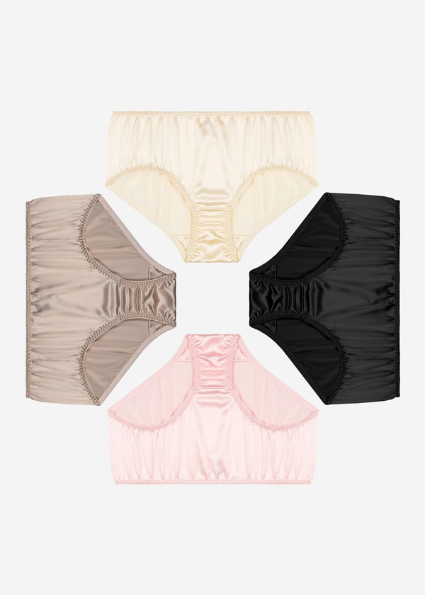 lilysilk Mid-Waist Silk Bikini Underwear