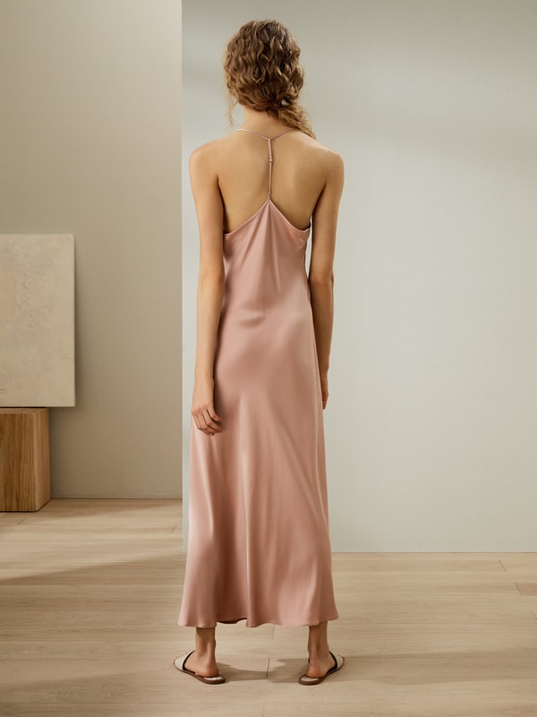 Lilysilk Minimalist Silk Suede Maxi Nightdress