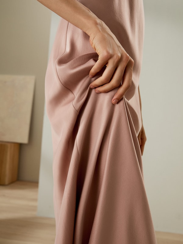 Lilysilk Minimalist Silk Suede Maxi Nightdress