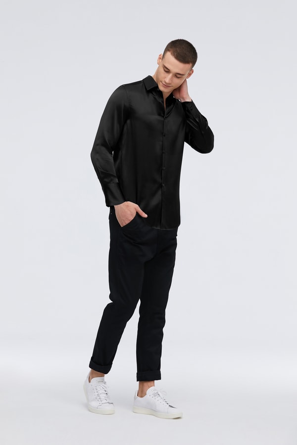 Lilysilk Mulberry Silk Basic Mens Shirt