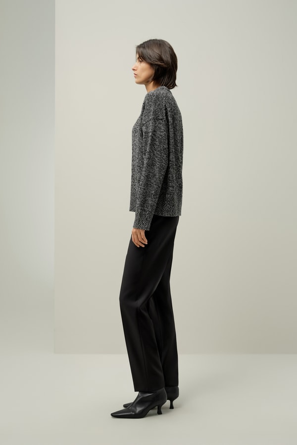 Lilysilk Oversized Crewneck Wool-Cashmere Sweater