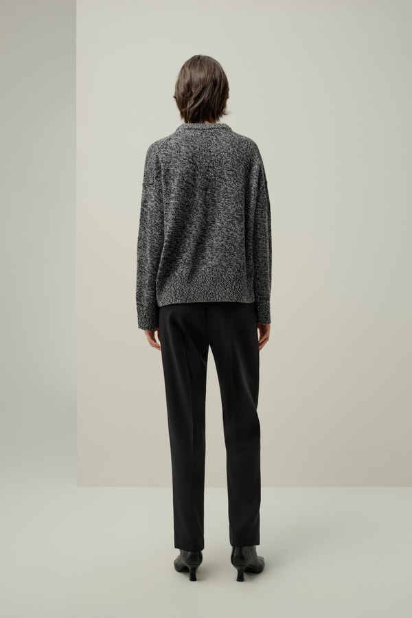 Lilysilk Oversized Crewneck Wool-Cashmere Sweater