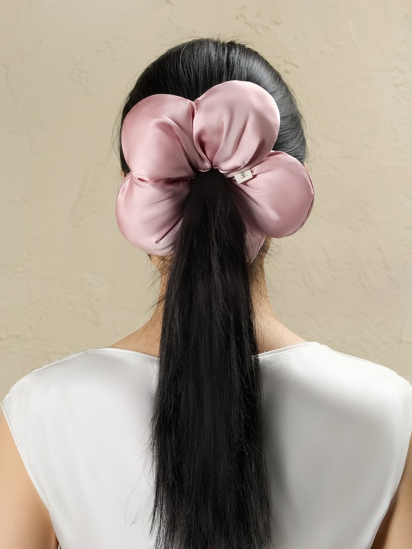 lilysilk Petal Puff Silk Flower Oversize Scrunchie