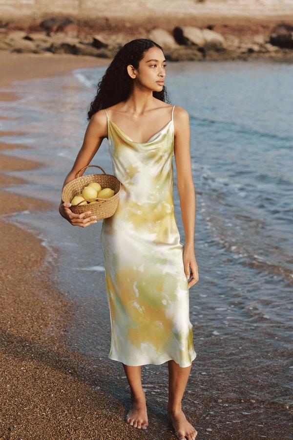 lilysilk Print Silk Cami Dress