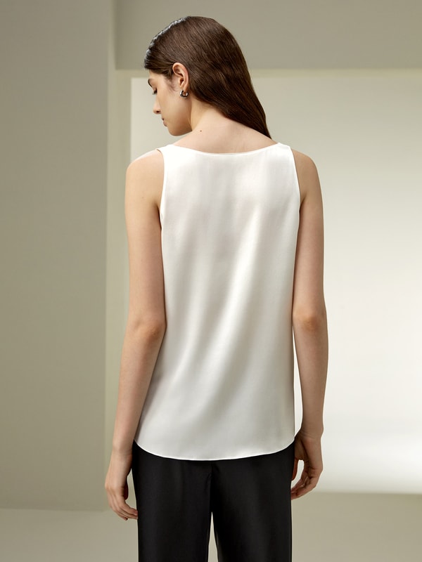 Lilysilk Relaxed Silk U-neck Tank