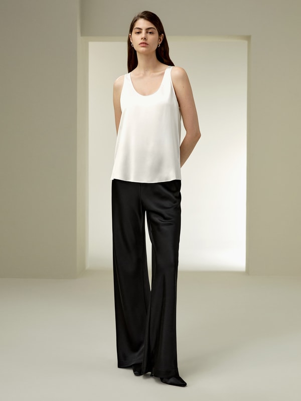 Lilysilk Relaxed Silk U-neck Tank
