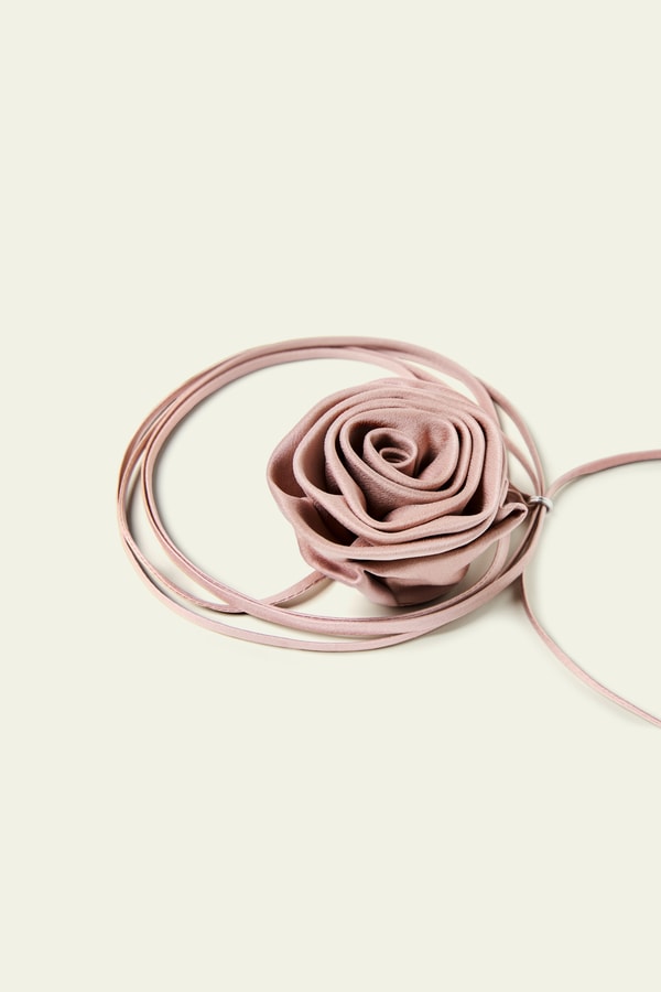 lilysilk Rosette Silk Collar Necklace