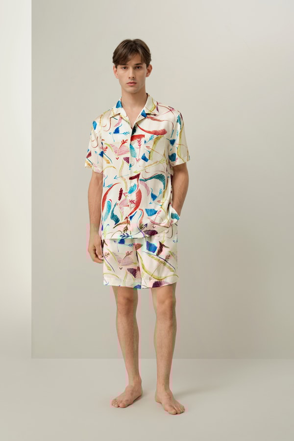 lilysilk Sagittarius Men’s Short Silk Pajama Set