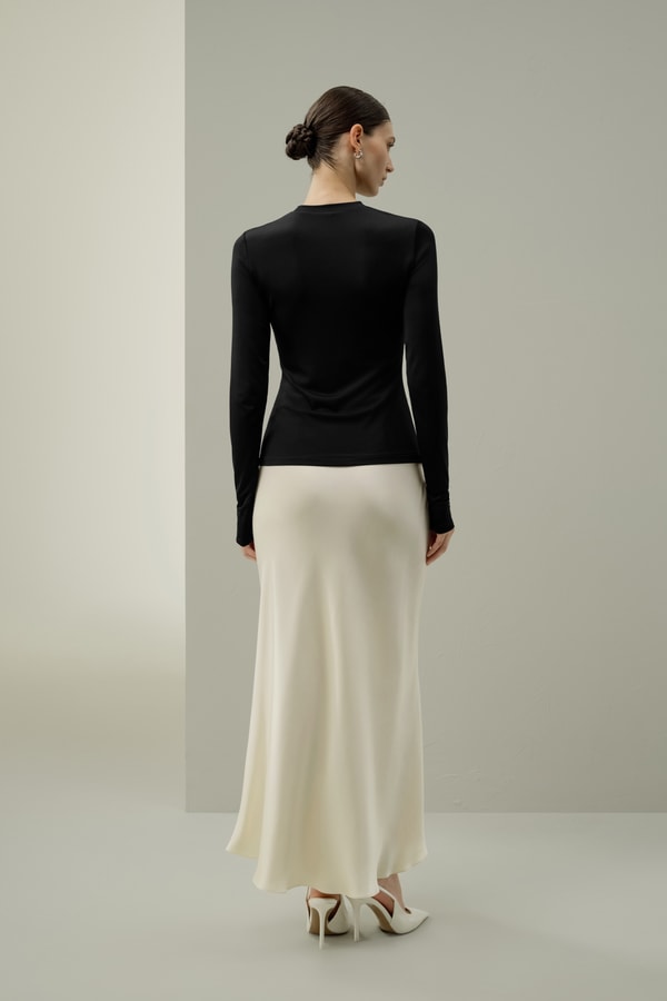 Lilysilk Silk Breeze Jersey Long Sleeve Slinky Top