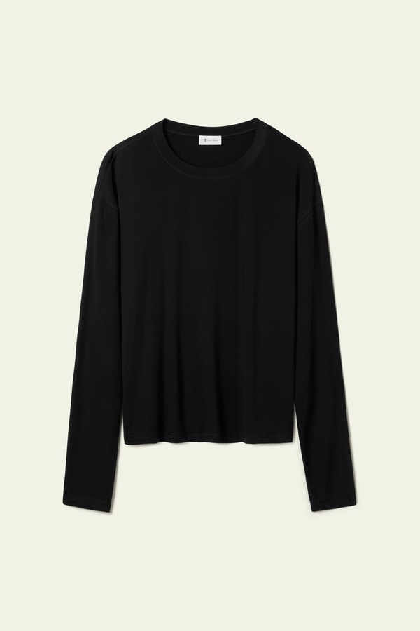 Lilysilk Silk Breeze Jersey Relaxed Lounge Top