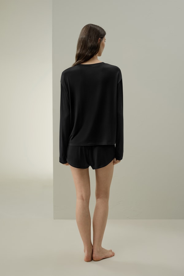 Lilysilk Silk Breeze Jersey Relaxed Lounge Top