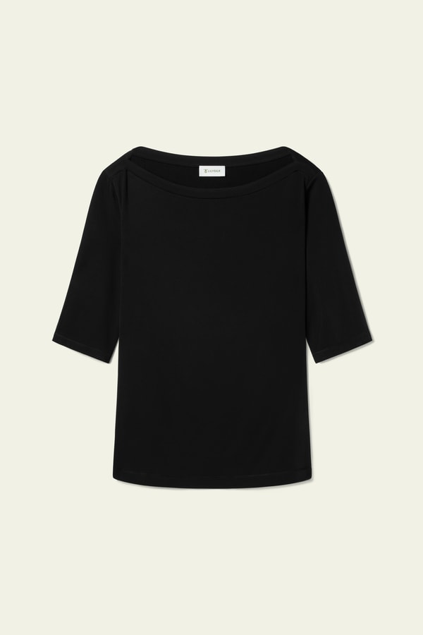 Lilysilk Silk Breeze Jersey Stretch Boatneck Top