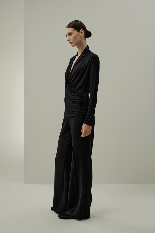 Lilysilk Silk Breeze Jersey Stretch Wrap Top