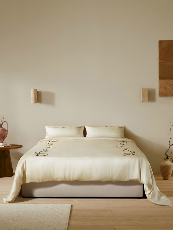 Lilysilk Silk Duvet Cover With Lily Embroidery