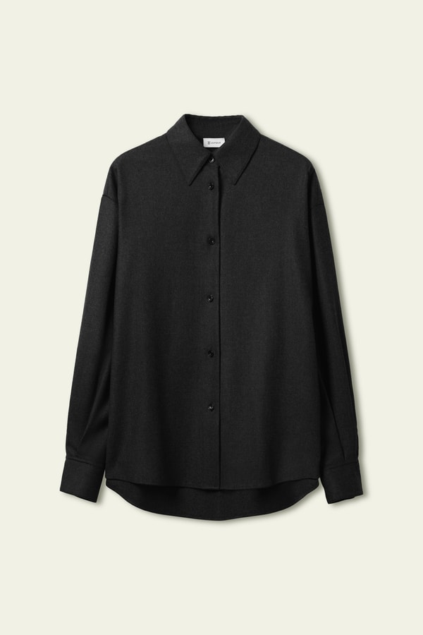 Lilysilk Silk-Wool Oversized Warm Shirt